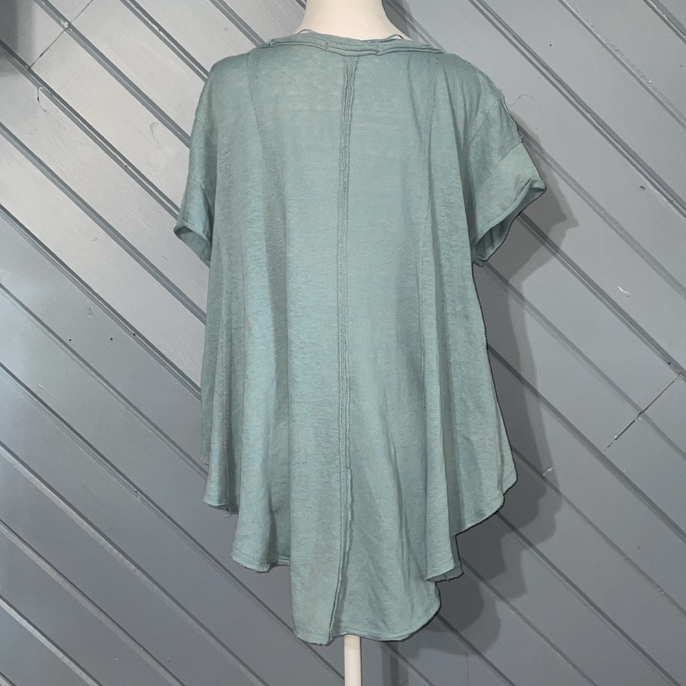 We The Free Women's Torquoise Blue V-Neck - Picture 5 of 7